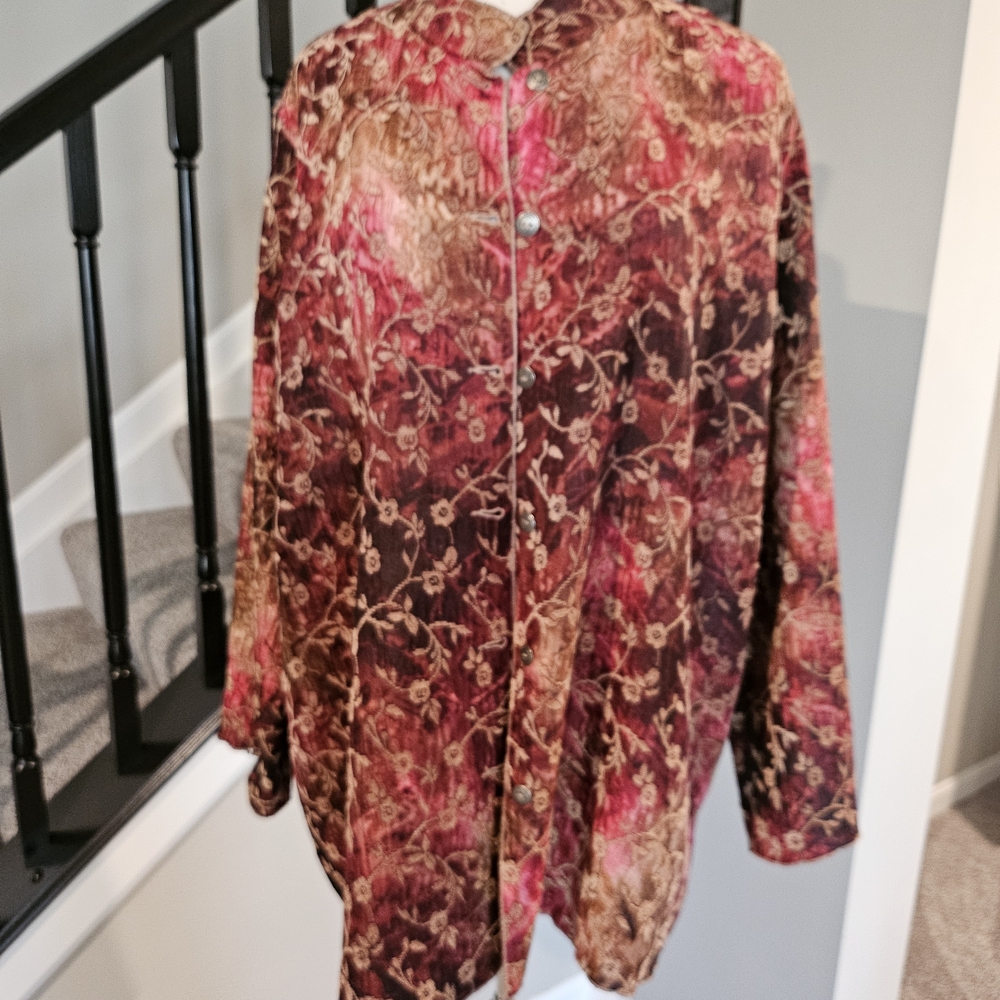 ELCC – Reversible Jacket/Topper in Fall Floral Colors (Size 2X)
